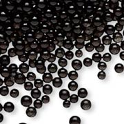 1mm Micro Beads - Opaque Black*