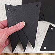 Black Triangular Chipboard Pennants