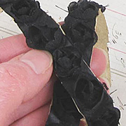 Mini Adhesive Rosette Trim - Black