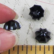 Black Acrylic Umbrella Bead Caps