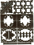 Large Sheet of Black Dresden Borders