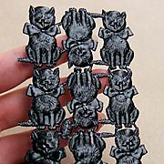 Black Dresden Sitting Cats