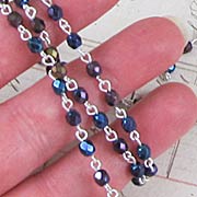 Rosary Chain - Iris Blue