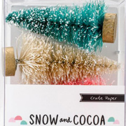 Snow & Cocoa Bottle Brush Tree Set