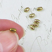 4mm Oval Raw Brass Beads