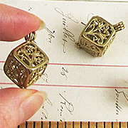 Square Brass Bead Cages