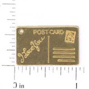 Brass Postcard Charm