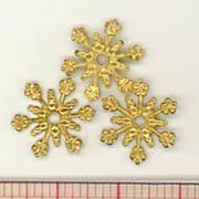 Brass Snowflake Charms