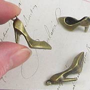 Bronze High Heel Shoe Charms