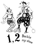 Buckle My Shoe Rubber Stamp