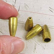 17mm Raw Brass Bullet Bead Caps*