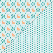 Bunny Wreaths Easter Scrapbook Paper