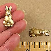 Brass Sitting Bunny