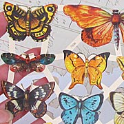 Mixed Size Butterflies Dresden Scraps