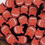 Polymer Clay Red Devil Cane