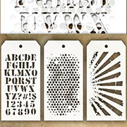 Tim Holtz MINI Stencils - Cargo, Bubble, Rays