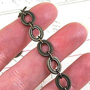 Vintage Etched Ovals Necklace