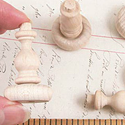 Wood Finial Chess Pawns