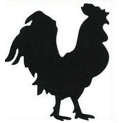 Black Die-Cut Chipboard Roosters*