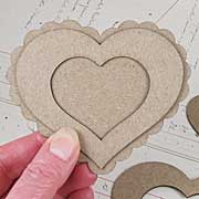 Layered Scalloped Chipboard Hearts*