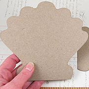 Die-Cut Chipboard Scallop Shell