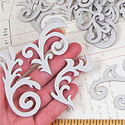 Fleur and Swirl Chipboard Set