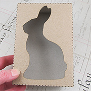 Mini Shadowbox Lid - Chocolate Bunny