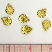 Brass Clam Shell Charms