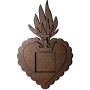 Classic Flaming Heart Milagro Shrine