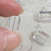 12x8mm Clear Glass Rectangular Beads