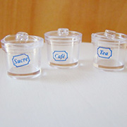 Clear Canisters with Lids - Set of 3