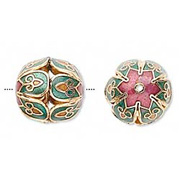 16mm Open Round Cloisonne Beads
