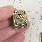 Bronze Closed Book Charm