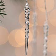 Clear Mini Icicle Ornaments