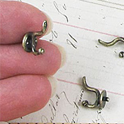 Mini Brass Coat Hooks - Set of 4