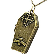 Antique Bronze Coffin Locket*