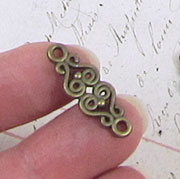 1 Inch Wrought Iron Bronze Connector Filigree*