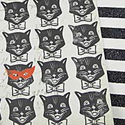 Glittered Scaredy Cats Scrapbook Paper