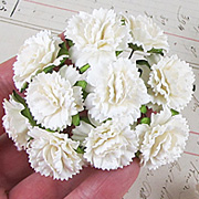 Mulberry Paper Carnations - Cream*