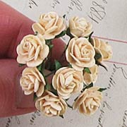 Tiny Paper Roses - Creamy Yellow*