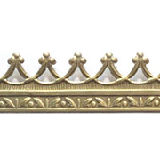 Embossed Brass Trim - Narrow Crown Filigree