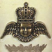 A Gilded Life - Crowned Angel Pendant - Gold