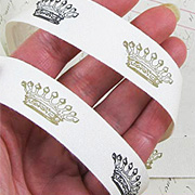 Printed Canvas Ribbon - Crowns