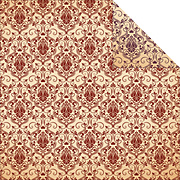 Brimstone Damask Scrapbook Paper