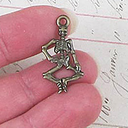 Bronze Dancing Skeleton Charm*