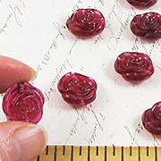 Dark Pink Rose Beads