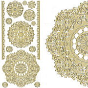 Dazzles Gold Doilies Stickers