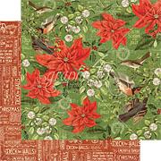 Time To Flourish - December Flourish Scrapbook Paper