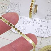 3mm Tape - Gold Harlequin Diamonds*