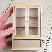 Unfinished Display Cabinet with 1 Drawer